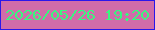 文字の大きさ：4、枠の色：2917eb、背景の色：d06ca9、文字の色：39f67f 無料ブログパーツのブログ時計