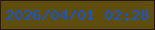 文字の大きさ：2、枠の色：29181d、背景の色：5e4d0b、文字の色：1254d8 無料ブログパーツのブログ時計