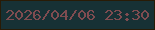文字の大きさ：3、枠の色：291b06、背景の色：173135、文字の色：7f4c50 無料ブログパーツのブログ時計