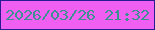 文字の大きさ：3、枠の色：291c93、背景の色：ef60f2、文字の色：3c9091 無料ブログパーツのブログ時計