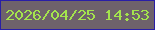 文字の大きさ：1、枠の色：291ea6、背景の色：6e626b、文字の色：a4e44d 無料ブログパーツのブログ時計