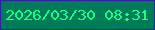 文字の大きさ：1、枠の色：292699、背景の色：007b57、文字の色：18ff89 無料ブログパーツのブログ時計