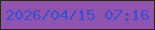 文字の大きさ：3、枠の色：292913、背景の色：9054ae、文字の色：374dd2 無料ブログパーツのブログ時計