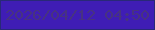 文字の大きさ：3、枠の色：292978、背景の色：3f1db5、文字の色：473282 無料ブログパーツのブログ時計