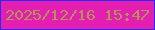 文字の大きさ：1、枠の色：292af7、背景の色：e31eb0、文字の色：b29358 無料ブログパーツのブログ時計
