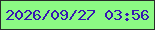 文字の大きさ：4、枠の色：292c2a、背景の色：8cfa84、文字の色：3717b1 無料ブログパーツのブログ時計