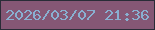 文字の大きさ：4、枠の色：292c37、背景の色：855775、文字の色：89b0d1 無料ブログパーツのブログ時計