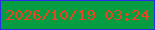 文字の大きさ：2、枠の色：292ee7、背景の色：069d42、文字の色：ed4322 無料ブログパーツのブログ時計
