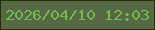 文字の大きさ：4、枠の色：292f04、背景の色：566944、文字の色：73ba4d 無料ブログパーツのブログ時計