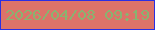 文字の大きさ：4、枠の色：292fe3、背景の色：dc7369、文字の色：89b370 無料ブログパーツのブログ時計
