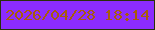 文字の大きさ：3、枠の色：293108、背景の色：8c2cfe、文字の色：a75c0b 無料ブログパーツのブログ時計