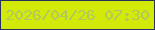 文字の大きさ：1、枠の色：293160、背景の色：d3ea08、文字の色：b3c761 無料ブログパーツのブログ時計