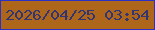 文字の大きさ：3、枠の色：2931c7、背景の色：ae661b、文字の色：333572 無料ブログパーツのブログ時計