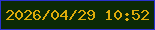 文字の大きさ：5、枠の色：2932cd、背景の色：0b2905、文字の色：dfac0a 無料ブログパーツのブログ時計