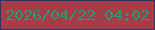 文字の大きさ：1、枠の色：293570、背景の色：a33e46、文字の色：219b76 無料ブログパーツのブログ時計