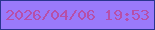 文字の大きさ：4、枠の色：29358f、背景の色：9a7afb、文字の色：b64fa9 無料ブログパーツのブログ時計