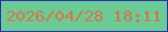 文字の大きさ：4、枠の色：2935a7、背景の色：6bca95、文字の色：d2784b 無料ブログパーツのブログ時計