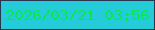 文字の大きさ：1、枠の色：29364f、背景の色：23ccd8、文字の色：06e84d 無料ブログパーツのブログ時計