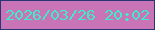 文字の大きさ：4、枠の色：293675、背景の色：c974b7、文字の色：3eedc7 無料ブログパーツのブログ時計