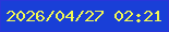 文字の大きさ：4、枠の色：2936d9、背景の色：193fd7、文字の色：f2f853 無料ブログパーツのブログ時計