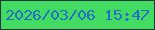 文字の大きさ：3、枠の色：293739、背景の色：43dc63、文字の色：266fc9 無料ブログパーツのブログ時計