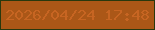 文字の大きさ：4、枠の色：29380d、背景の色：ab5717、文字の色：c76522 無料ブログパーツのブログ時計