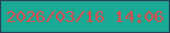 文字の大きさ：2、枠の色：293c56、背景の色：1aa994、文字の色：dd494c 無料ブログパーツのブログ時計