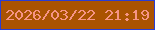 文字の大きさ：3、枠の色：293dd4、背景の色：aa5302、文字の色：f69486 無料ブログパーツのブログ時計