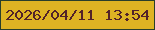文字の大きさ：4、枠の色：293e2b、背景の色：deb323、文字の色：522229 無料ブログパーツのブログ時計