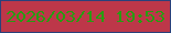 文字の大きさ：3、枠の色：29417b、背景の色：bd3749、文字の色：279d11 無料ブログパーツのブログ時計