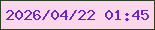 文字の大きさ：1、枠の色：29431b、背景の色：fbd7ec、文字の色：6b26c6 無料ブログパーツのブログ時計