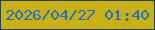 文字の大きさ：3、枠の色：29434b、背景の色：c8b015、文字の色：2170c3 無料ブログパーツのブログ時計