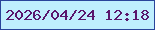 文字の大きさ：2、枠の色：29459b、背景の色：bfeffe、文字の色：59186d 無料ブログパーツのブログ時計