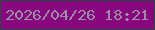 文字の大きさ：2、枠の色：294840、背景の色：88077f、文字の色：9b8fa8 無料ブログパーツのブログ時計