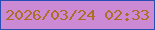 文字の大きさ：1、枠の色：294eb3、背景の色：cc8ad4、文字の色：ad6d24 無料ブログパーツのブログ時計
