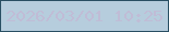 文字の大きさ：3、枠の色：294f63、背景の色：b6cddd、文字の色：c0bcd6 無料ブログパーツのブログ時計