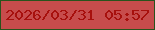 文字の大きさ：3、枠の色：29531c、背景の色：c74c4c、文字の色：a7100d 無料ブログパーツのブログ時計