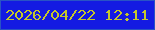 文字の大きさ：1、枠の色：2953c4、背景の色：141ae2、文字の色：c5c72a 無料ブログパーツのブログ時計