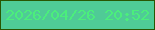 文字の大きさ：2、枠の色：295602、背景の色：4fcb96、文字の色：4bee7c 無料ブログパーツのブログ時計