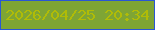 文字の大きさ：1、枠の色：2957d4、背景の色：7ea534、文字の色：b0bc07 無料ブログパーツのブログ時計