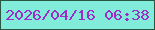 文字の大きさ：4、枠の色：295842、背景の色：81ecda、文字の色：9c2dc7 無料ブログパーツのブログ時計