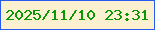 文字の大きさ：1、枠の色：2959ef、背景の色：fbf0d0、文字の色：099806 無料ブログパーツのブログ時計