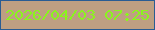 文字の大きさ：2、枠の色：295c93、背景の色：be9f82、文字の色：8af51d 無料ブログパーツのブログ時計