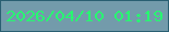 文字の大きさ：5、枠の色：295f72、背景の色：739bab、文字の色：28f671 無料ブログパーツのブログ時計