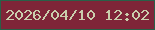文字の大きさ：2、枠の色：296048、背景の色：7f2538、文字の色：cacead 無料ブログパーツのブログ時計