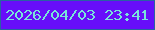 文字の大きさ：4、枠の色：2962a4、背景の色：670efa、文字の色：79e4da 無料ブログパーツのブログ時計