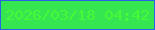 文字の大きさ：3、枠の色：2963ea、背景の色：35e651、文字の色：47f937 無料ブログパーツのブログ時計