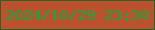 文字の大きさ：1、枠の色：296426、背景の色：bb512d、文字の色：0dac3e 無料ブログパーツのブログ時計