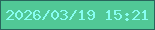 文字の大きさ：3、枠の色：29655c、背景の色：51c896、文字の色：87fef1 無料ブログパーツのブログ時計