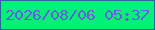 文字の大きさ：3、枠の色：2965a1、背景の色：01f078、文字の色：665be4 無料ブログパーツのブログ時計